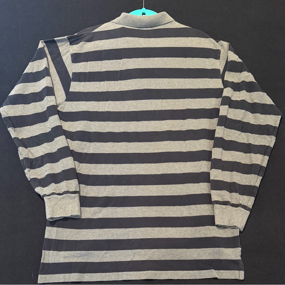 Ralph Lauren Polo Sport 90s Long Sleeve Rugby Stripe Red Pony Mens XL - Picture 6 of 6